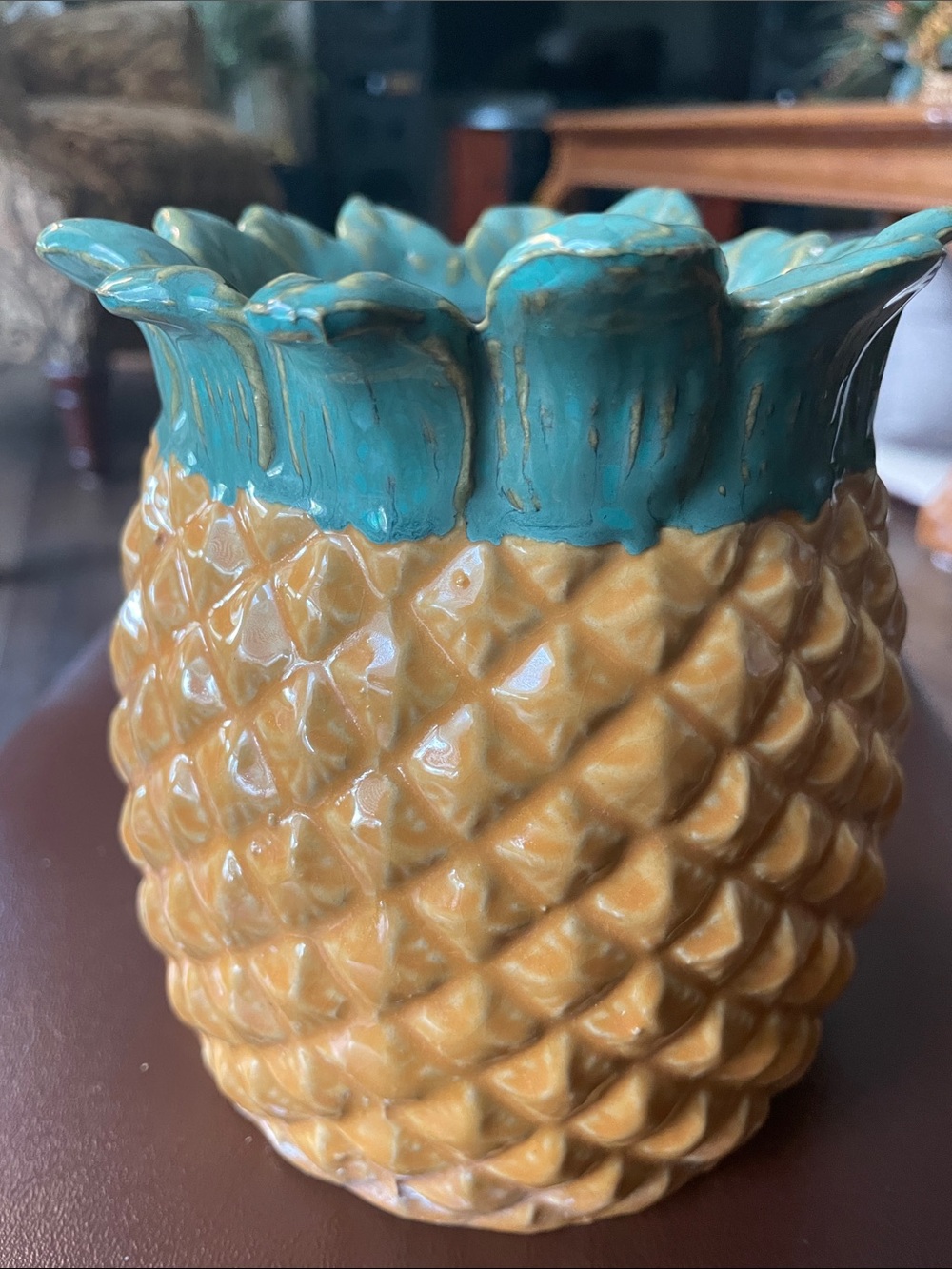 Tropical Pineapple Ceramic planter